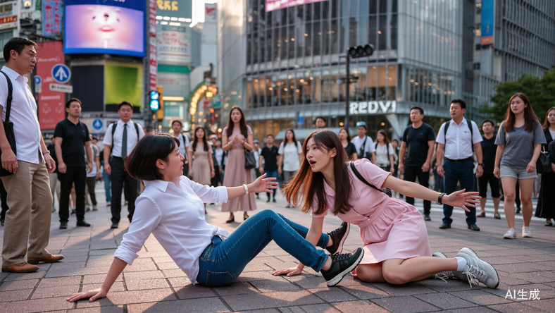 中国台湾母女在东京涩谷街头恶意被撞,撞人者被全网“通缉”,但也有日本人骂被撞是“活该”?